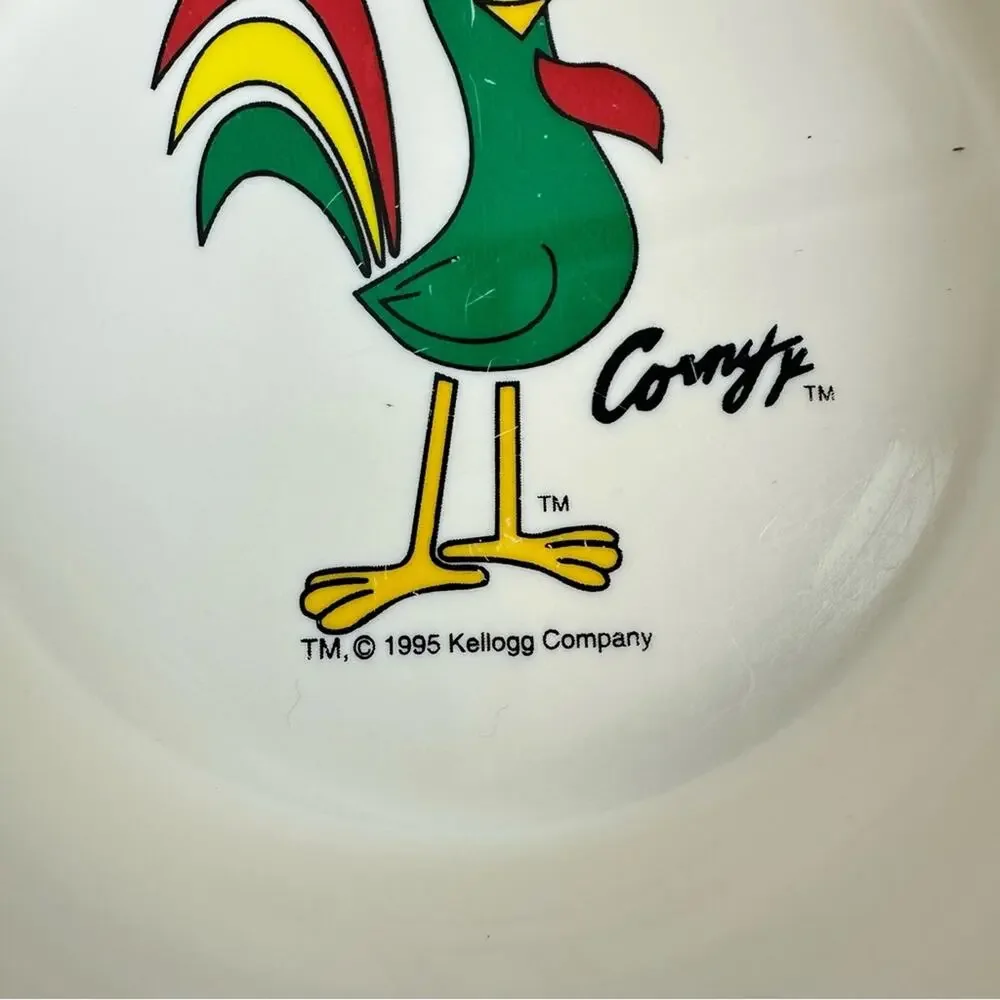 Vintage 1995 Kellogg's Tony Tiger Corny Rooster Cereal Bowls Melamine